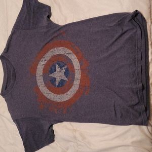 Capitan America Faded design, SMALL Gray T-Shirt